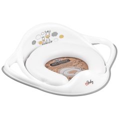   Maltex WC Szűkítő Fogantyúkkal Puha Zebra - Fehér - Biztonságos és Kényelmes WC-Használathoz