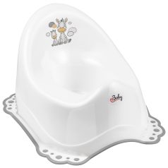   Maltex Csúszásmentes Bili Zenével Zebra - Fehér/szürke - Könnyebb Szobatisztasághoz és Kényelmes Használathoz