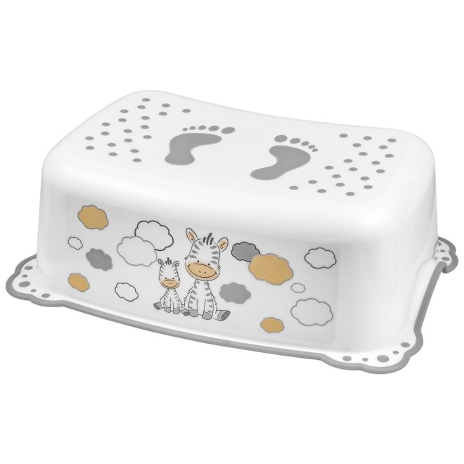 Maltex Csúszásmentes Zebra Fellépő - Fehér/szürke - Biztonságos Fellépéshez és Önálló Használathoz