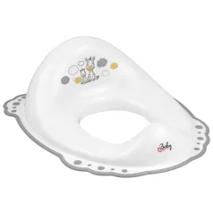   Maltex Csúszásmentes WC Szűkítő Zebra - Fehér/szürke - Biztonságos és Kényelmes WC-Használathoz