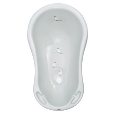   Maltex Bálna Minimal Babakád Leeresztő Dugóval 84cm - Sage Green, Ergonomikus és Csúszásmentes Kialakítás, Könnyen Tisztítható 0-36 Hónapos Korig