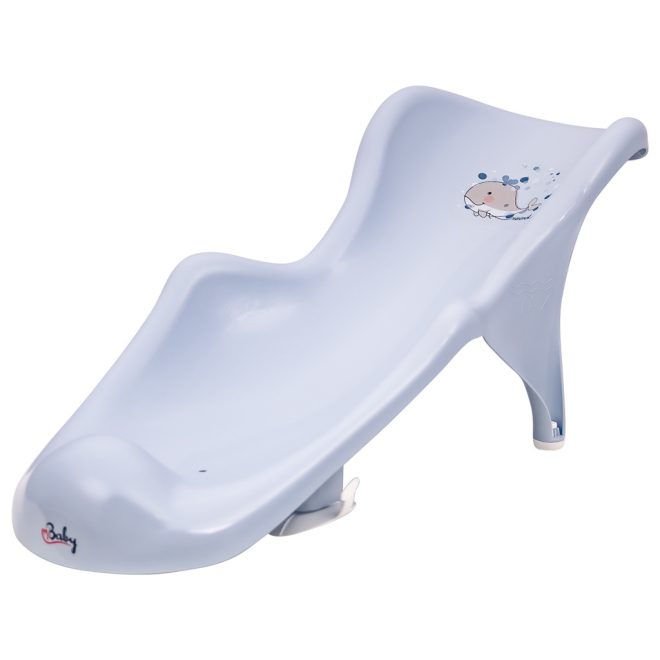 Maltex Fürdetőágy Kádba Bálna Minimal Satin Blue, Ergonomikus és Biztonságos Baba Támasz 0-6 Hónapos Korig