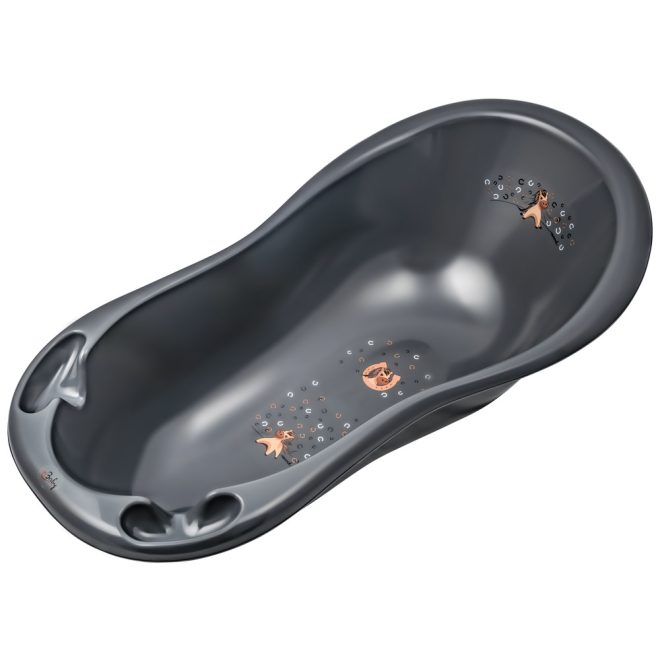 Maltex Babakád Lovacska Minimal 100cm - Steel Grey, Ergonomikus és Csúszásmentes Baba Kád Újszülöttkortól 3 Éves Korig