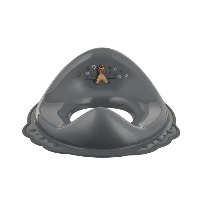 Maltex WC Szűkítő Fogantyúkkal Minimal Lovacska Steel Grey - Biztonságos WC-redukció Gyerekeknek, Biliről WC-re Szoktatáshoz