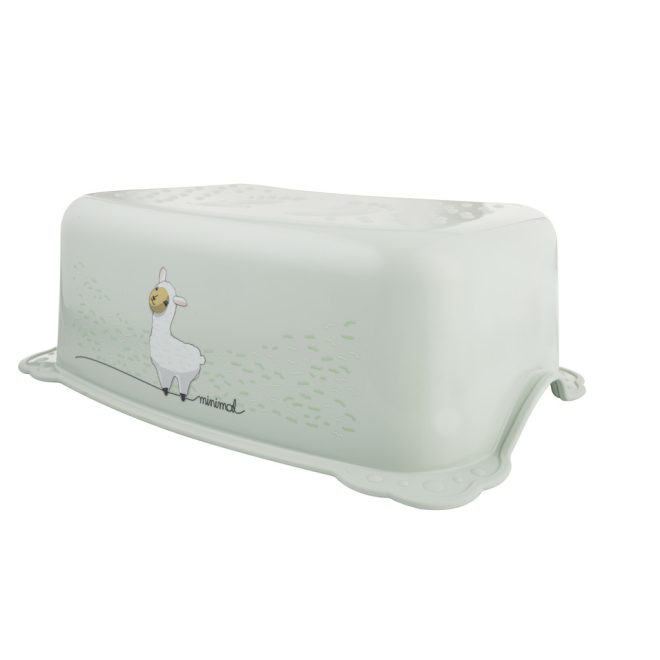 Maltex Csúszásmentes Fellépő Minimal Láma Sage Green - Stabil Biztonsági Fellépő Gyerekeknek, WC-hez és Mosdóhoz