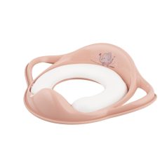   Maltex Elefánt Minimal WC Szűkítő Fogantyúval - Peach Rose, Puha és Csúszásmentes Ülőke, Ergonomikus és Biztonságos Használat Gyermekeknek