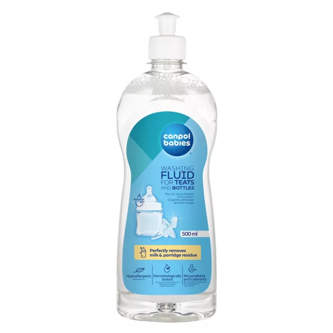 Canpol Babies Babies Cumisüveg és Cumi Mosogatószer 500ml - Kímélő, Hatékony Tisztítás Baba Etető Kellékekhez