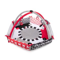   Canpol Babies Babies SENSORY Kontrasztos Játékszőnyeg - Fejlesztő Babamatrac Fekete-Fehér Mintákkal és Aktivitásokkal