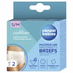Canpol Babies Többször Használható Szülés Utáni Hálós Bugyi S/M 2db, Légáteresztő, Rugalmas Kialakítással a Szülés Utáni Kényelemért - NaturalBabyShop.hu termékkép