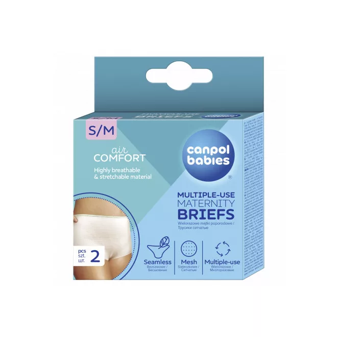 Canpol Babies Többször Használható Szülés Utáni Hálós Bugyi S/M 2db, Légáteresztő, Rugalmas Kialakítással a Szülés Utáni Kényelemért - NaturalBabyShop.hu termékkép
