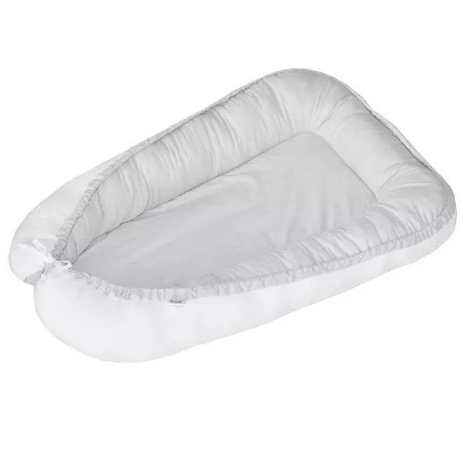 EKO White-Gray Kétoldalas Babafészek - Puha, Körülölelő Pihenőhely Kisbabáknak