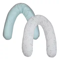   EKO Szoptatós Párna Mentol 180cm - Ergonomikus Támasztópárna Szoptatáshoz és Pihenéshez, Kényelmes Kialakítással