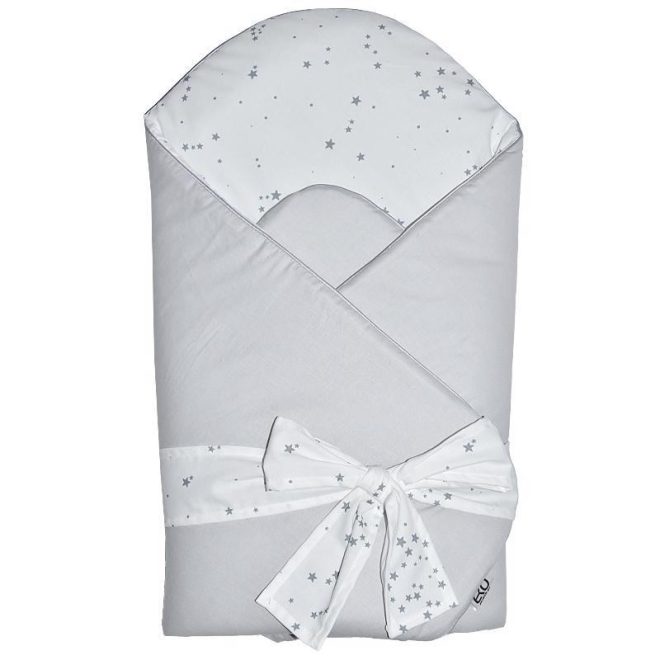 EKO Bebújós Pamut Nyomtatott Mintával és Kókusz Betéttel Szürke - Biztonságos Pólyázáshoz és Nyugodt Pihenéshez