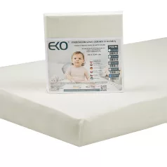   EKO Gumírozott Jersey Lepedő Bézs 120x60cm - Puha, Légáteresztő és Rugalmas Pamut Lepedő Kiságyhoz