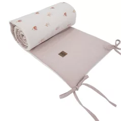   EKO Beige Meadow Kiságyvédő 180x35cm - Puha, DEKOratív Ágyvédő Nyugodt Babaalváshoz