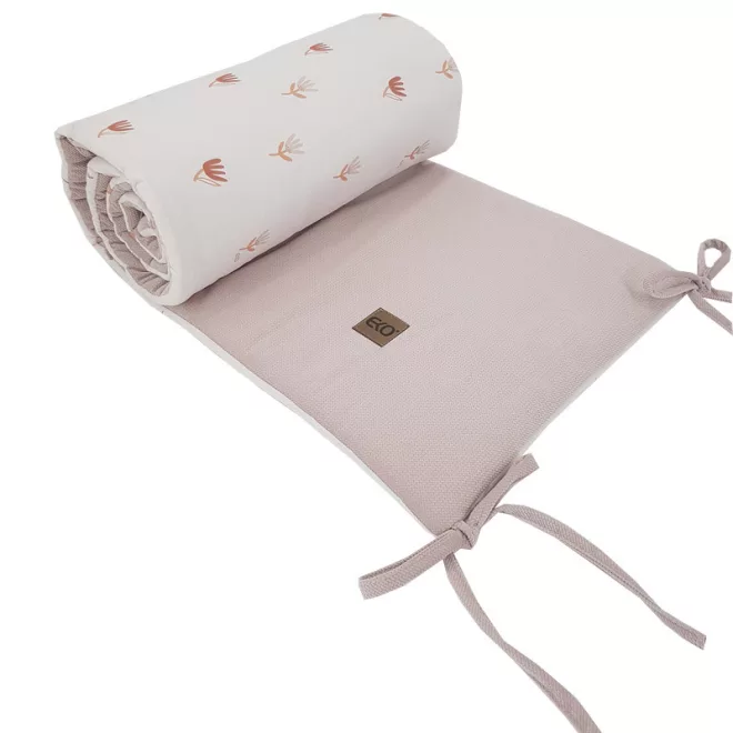 EKO Beige Meadow Kiságyvédő 180x35cm - Puha, DEKOratív Ágyvédő Nyugodt Babaalváshoz
