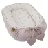 EKO Beige Meadow Pamut Velvet Babafészek 90x60cm - Puha, Kétoldalú Komfort Nyugodt Pihenéshez