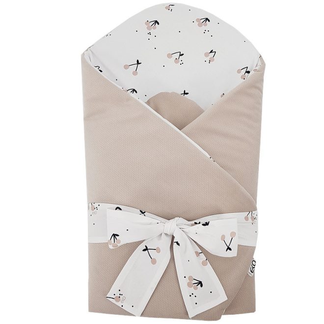 EKO Takaró Pamutból Velúrral és Kókusz Betéttel Cherry Masnival 75x75cm - Puha Melegséghez és Kényelmes Mindennapi Használathoz