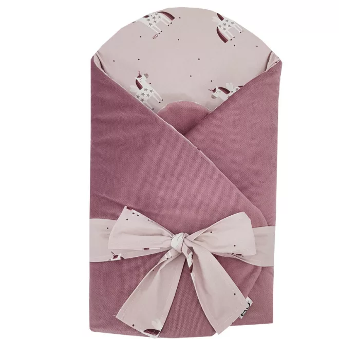 EKO Takaró Pamutból Velúrral és Kókusz Betéttel Unicorn Masnival 75x75cm - Puha Melegséghez és Kényelmes Mindennapi Használathoz