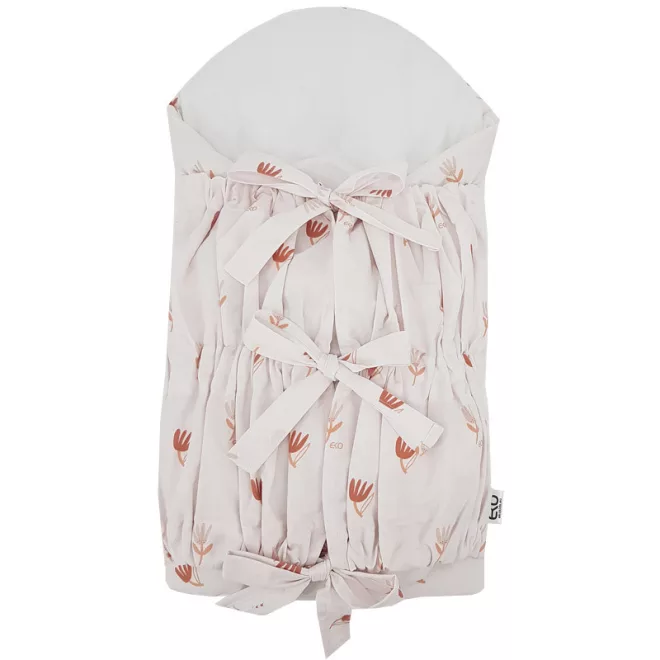 EKO Bebújós Pamutból Kókusszal Bézs Meadow 75x75cm - Biztonságos Pólyázáshoz és Nyugodt Pihenéshez