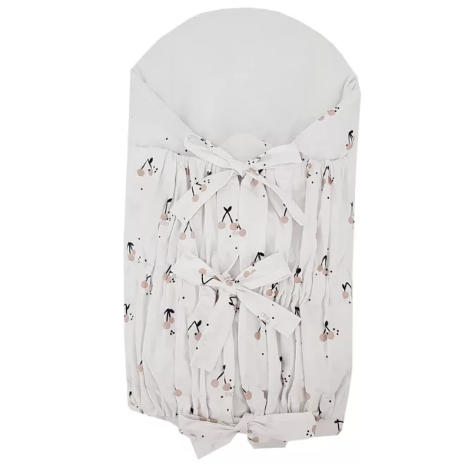 EKO Bebújós Takaró Pamutból Kókusszal Cherry 75x75cm - Biztonságos Pólyázáshoz és Nyugodt Pihenéshez