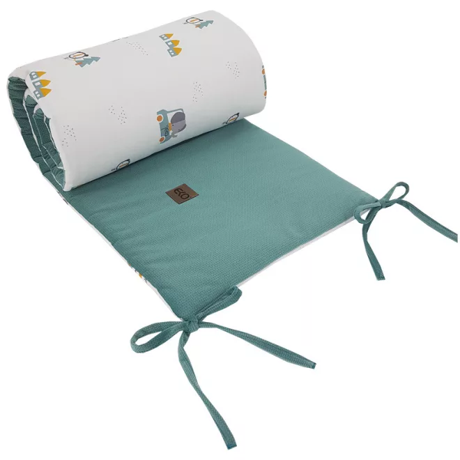 EKO Cars Kiságyvédő 360x35cm - Puha Autós Mintás Ágyvédő Babaágyba
