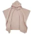 EKO Pamut Poncsó Kapucnival és Fülekkel Powder Pink 75×120cm - Puha Fürdőponcsó Gyerekeknek, Gyors Száradás, Kényelmes Viselet