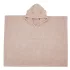 EKO Pamut Poncsó Kapucnival és Fülekkel Powder Pink 75×120cm - Puha Fürdőponcsó Gyerekeknek, Gyors Száradás, Kényelmes Viselet