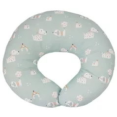   EKO Kisméretű Velvet Szoptatós Párna Dogs Mint 60x60cm - Puha és Ergonomikus Támasztópárna Szoptatáshoz, Kényelmes Pihenéshez