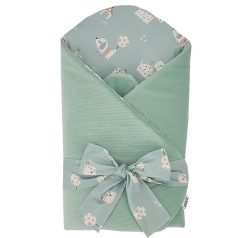   EKO Takaró Pamutból Kivehető Kókusz Betéttel Velvet Dogs Mint 75x75cm - Puha Melegséghez és Kényelmes Mindennapi Használathoz