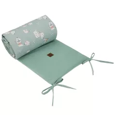   EKO Velvet Dogs Mint Kiságyvédő 180x35cm - Puha Velvet Ágyvédő Kutyás Mintával