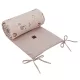 EKO Velvet My Farm Powder Pink Kiságyvédő 180x35cm - Puha, DEKOratív Babaágy Védő Vidéki Mintával