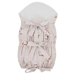   EKO Bees Bézs 75x75cm Méretű Kivehető Kókusz Betéttel Ellátott Zsinóros Takaró - Puha Melegséghez és Kényelmes Mindennapi Használathoz