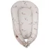 EKO Velvet Bees Beige Babafészek 90x60cm - Puha, Méhecskés Pihenőfészek Kisbabáknak