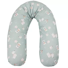   EKO Szoptatós Párna Dogs Mint 180cm - Ergonomikus Támasztópárna Szoptatáshoz és Pihenéshez, Kényelmes Kialakítással