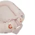 EKO My Farm Stars Powder Pink Kétoldalas Pamut Babafészek 90x60cm - Puha, Megfordítható Pihenőfészek