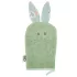 EKO Pamut Füles Mosdókesztyű Bunny Olive Green 20x15cm - Gyengéd Tisztításhoz és Kényelmes Fürdetéshez