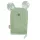 EKO Pamut Frottír Mosdókesztyű Bear Olive Green 20x15cm Fülekkel - Gyengéd Tisztításhoz és Kényelmes Fürdetéshez