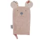 EKO Pamut Frottír Mosdókesztyű Bear Rose Pink 20x15cm Fülekkel - Gyengéd Tisztításhoz és Kényelmes Fürdetéshez