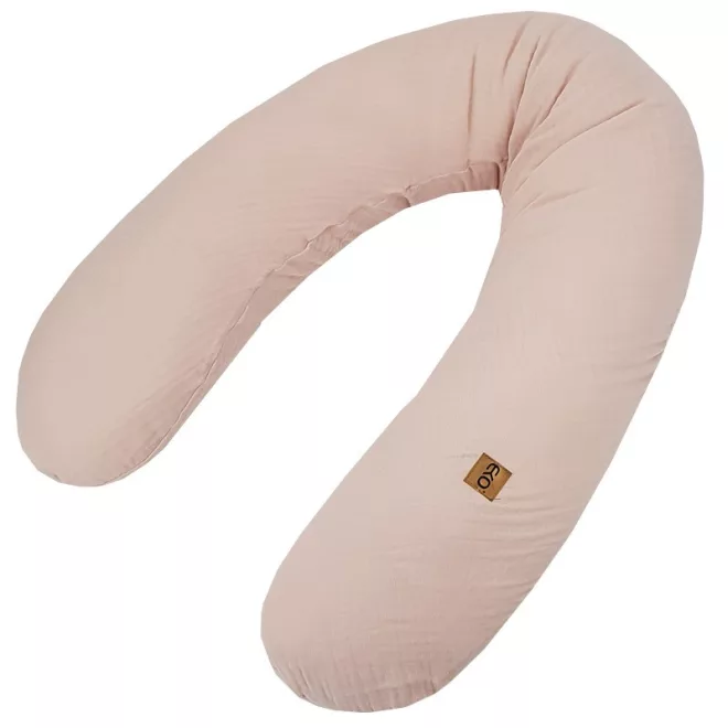 EKO Szoptatós Párna Muszlin Powder Pink 180cm - Puha, Kényelmes Baba- és Anyukapárna