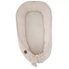   EKO Beige Muszlin Babafészek 90x60cm - Légáteresztő, Puha és Könnyű Pihenőfészek