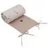 EKO Velvet Bees Beige Kiságyvédő 360x35cm - Körbefutó Puha Védelem és DEKOratív Babaágy Kiegészítő