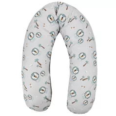   EKO Szoptatós Párna Velvet Lion Bézs 180cm - Ergonomikus Támasz Szoptatáshoz és Pihenéshez, Puha Bársonyos Tapintás