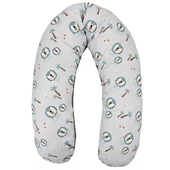 EKO Szoptatós Párna Velvet Lion Bézs 180cm - Ergonomikus Támasz Szoptatáshoz és Pihenéshez, Puha Bársonyos Tapintás