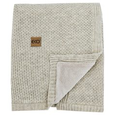   EKO Kötött Takaró Béléssel Bézs 100x80cm - Puha Melegséghez és Kényelmes Mindennapi Használathoz