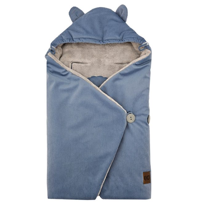 EKO Babahordozó Bundazsák Kék - Meleg Téli Lábzsák Babahordozóhoz