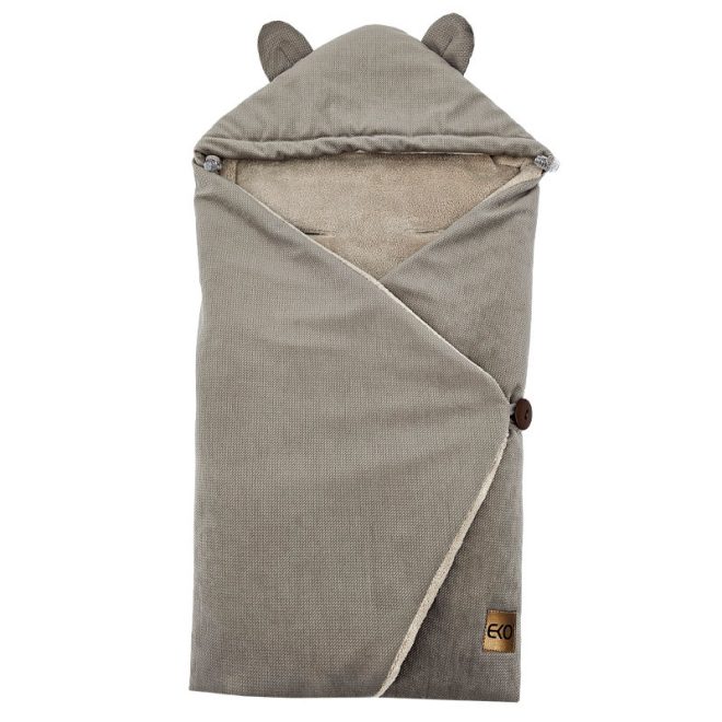 EKO Autósülés Bundazsák Sötét Bézs - Meleg Téli Lábzsák, Puha Belső, Univerzális Rögzítés