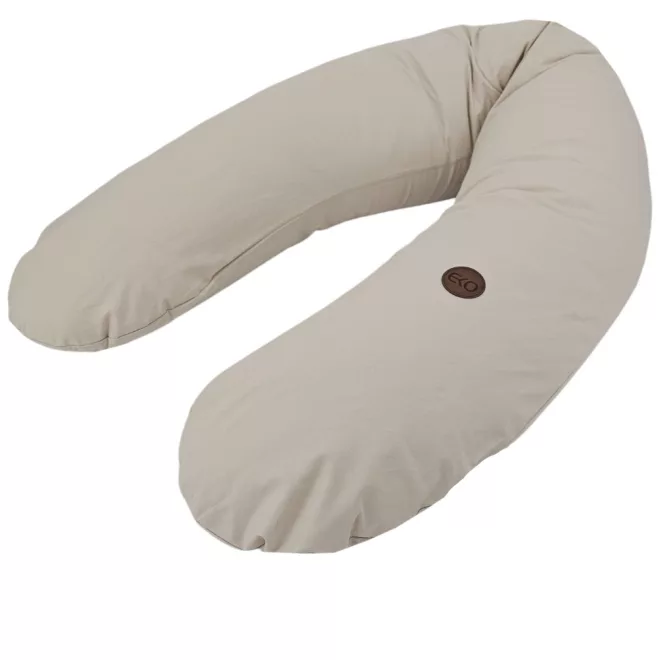 EKO Pamut Szoptatós Párna Light Beige 180cm – 100% Pamut Huzattal a Kényelmes Szoptatáshoz