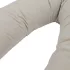 EKO Pamut Szoptatós Párna Bársony Light Beige 180cm – 100% Pamut Huzattal a Kényelmes Szoptatáshoz