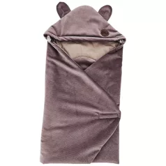 EKO Pamut Autósülés Lábzsák Bársony Dark Pink 110x100cm – Pamut-Bársony, Hipoallergén Töltettel, 3–18 Hónapos Korra